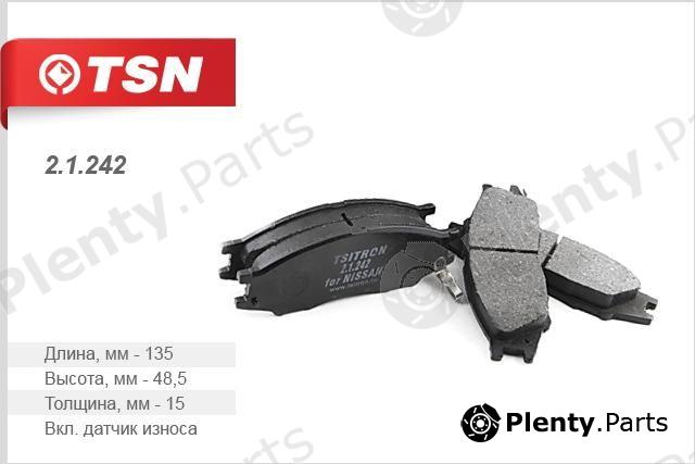 TSN part 21242 Brake Pad Set, disc brake