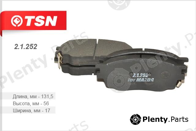  TSN part 21252 Brake Pad Set, disc brake
