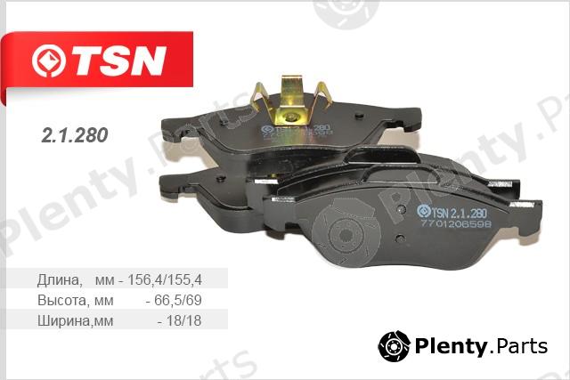  TSN part 2.1.280 (21280) Brake Pad Set, disc brake