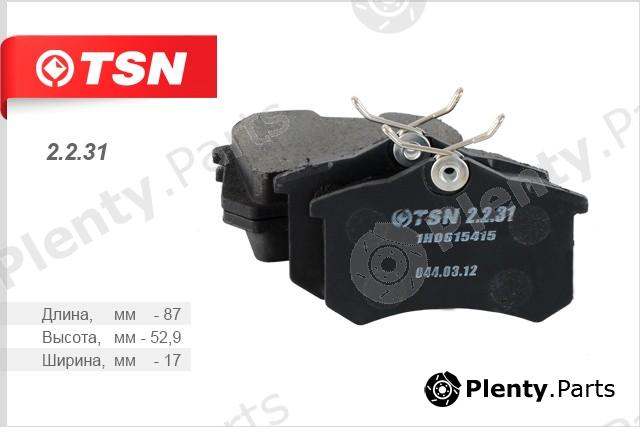  TSN part 2231 Brake Pad Set, disc brake