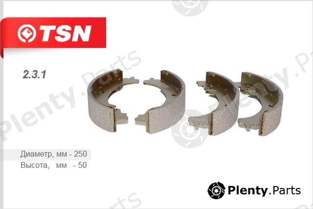  TSN part 231 Brake Shoe Set