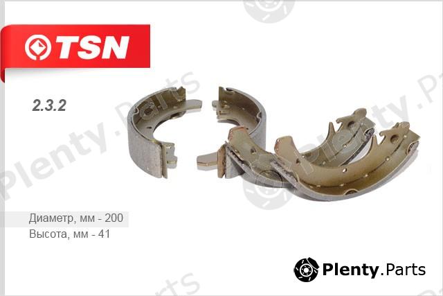  TSN part 232 Brake Set, drum brakes