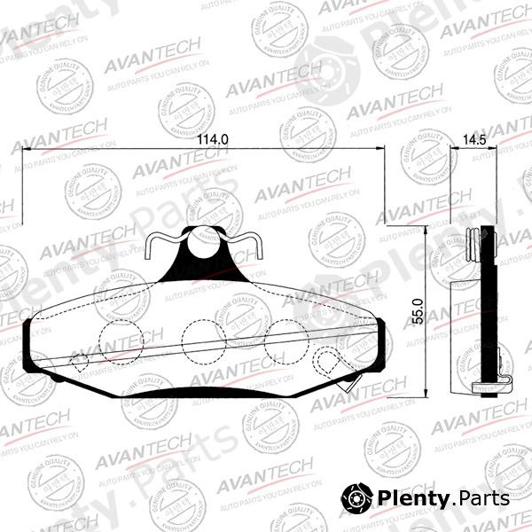  AVANTECH part AV016 Brake Pads Ssangyong Rexton / Rexton (GAB)