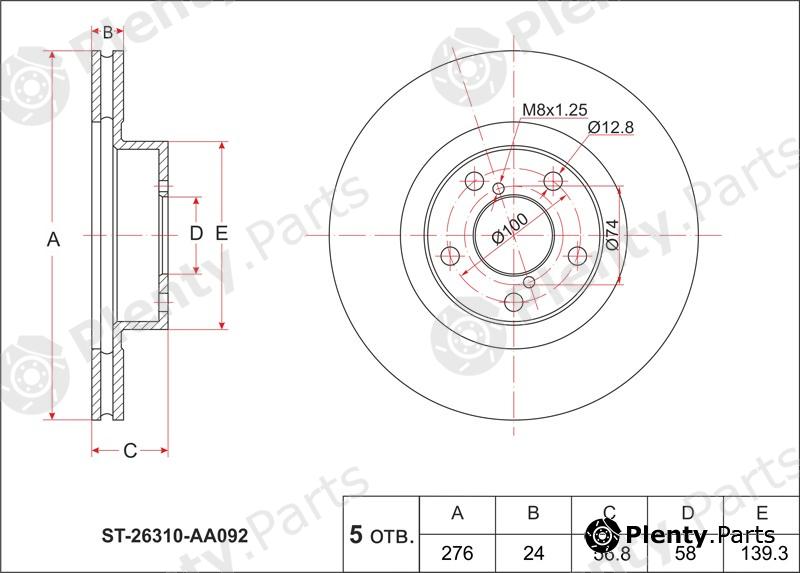  SAT part ST26310AA092 Replacement part