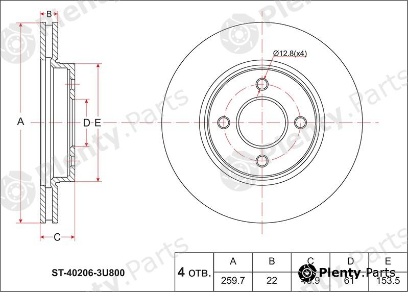  SAT part ST-40206-3U800 (ST402063U800) Replacement part