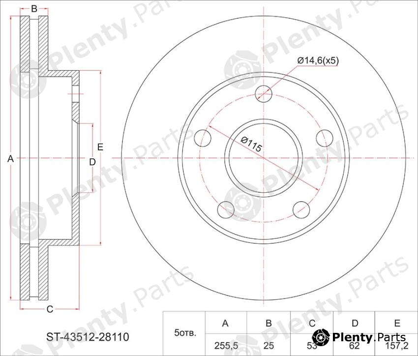  SAT part ST-43512-28110 (ST4351228110) Replacement part