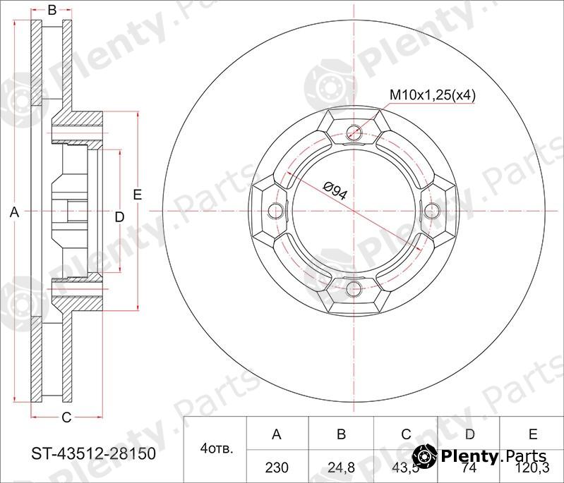  SAT part ST-43512-28150 (ST4351228150) Replacement part