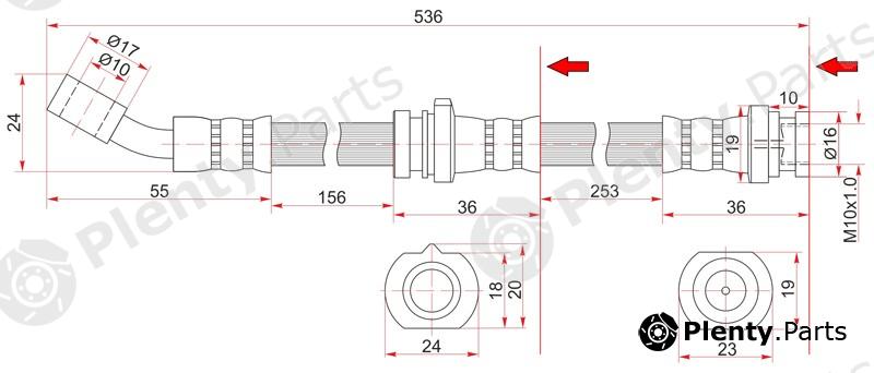  SAT part ST462100E100 Brake Hose Nissan Bluebird/Avenir/Primera