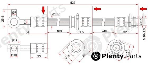  SAT part ST46211JN20B Brake Hose Front NISSAN TEANA 08- LH