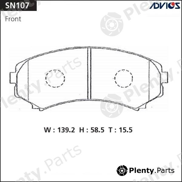  ADVICS / SUMITOMO part SN107 Replacement part