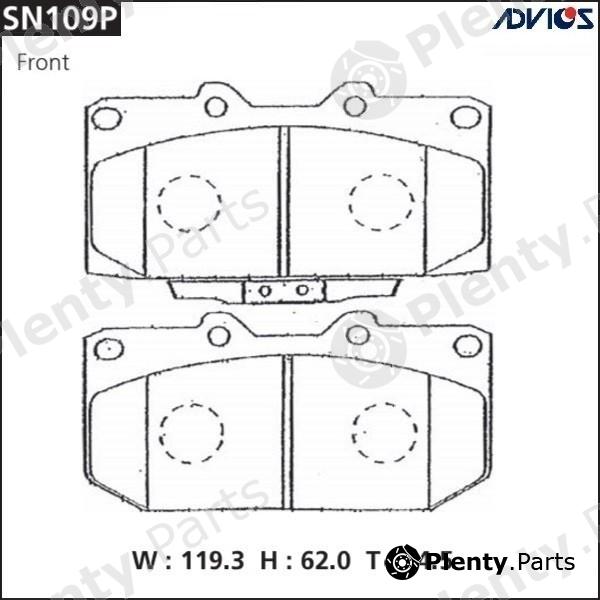  ADVICS / SUMITOMO part SN109P Replacement part