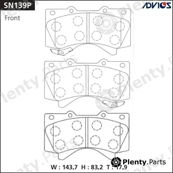  ADVICS / SUMITOMO part SN139P Replacement part