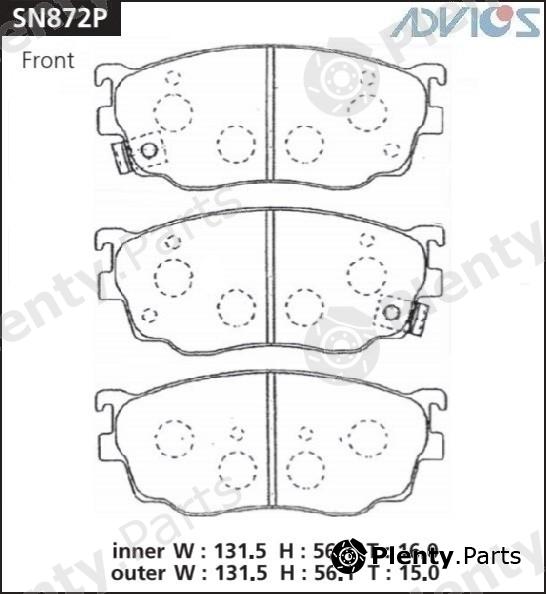  ADVICS / SUMITOMO part SN872P Replacement part
