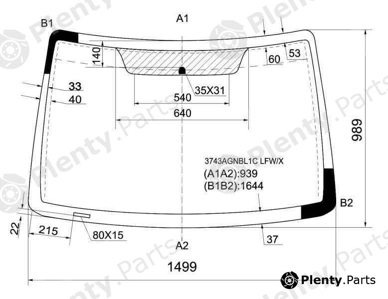  XYG part 3743AGNBL1CLFW/X (3743AGNBL1CLFWX) Replacement part