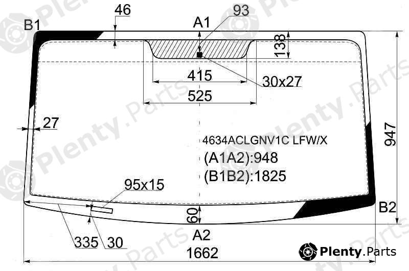  XYG part 4634ACLGNV1CLFW/X (4634ACLGNV1CLFWX) Replacement part