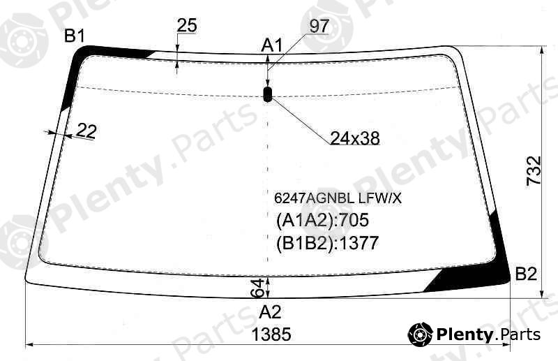  XYG part 6247AGNBLLFW/X (6247AGNBLLFWX) Replacement part