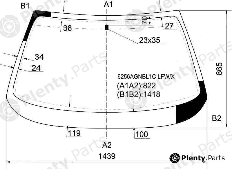  XYG part 6256AGNBL1CLFW/X (6256AGNBL1CLFWX) Replacement part