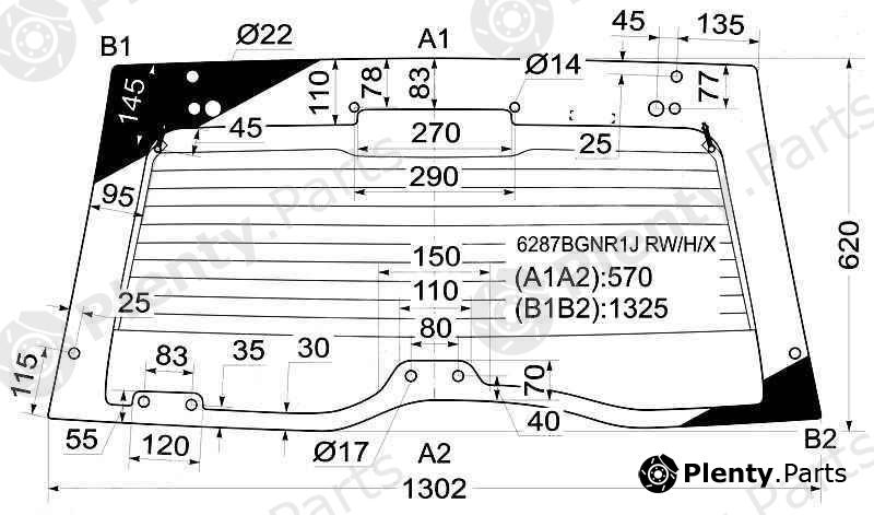  XYG part 6287BGNR1JRW/H/X (6287BGNR1JRWHX) Replacement part