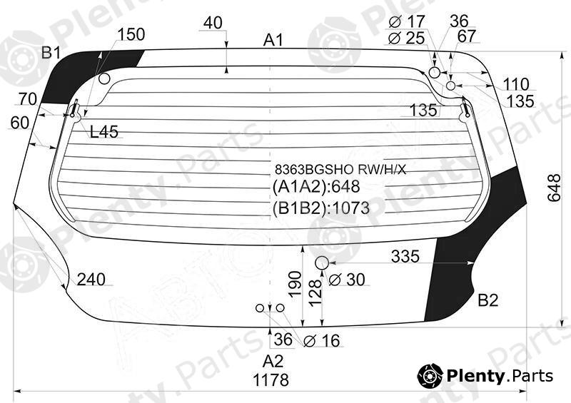  XYG part 8363BGSHORW/H/X (8363BGSHORWHX) Replacement part