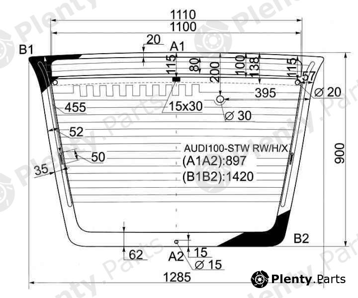  XYG part AUDI100-STWRW/H/X (AUDI100STWRWHX) Replacement part