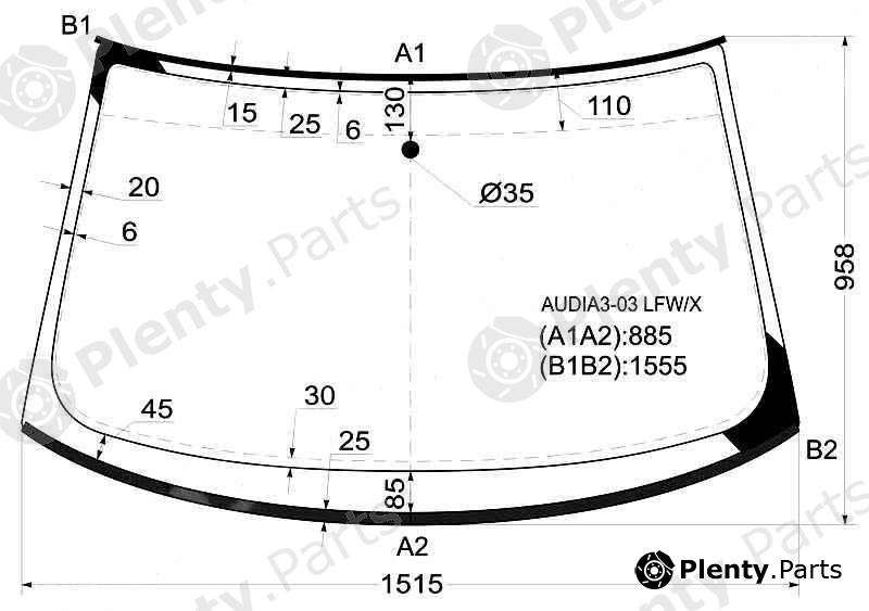 XYG part AUDIA3-03LFW/X (AUDIA303LFWX) Replacement part