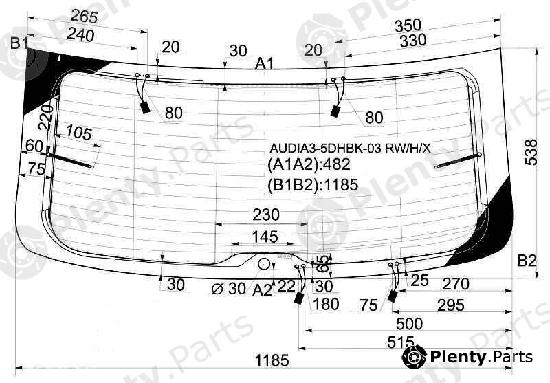  XYG part AUDIA3-5DHBK-03RW/H/X (AUDIA35DHBK03RWHX) Replacement part