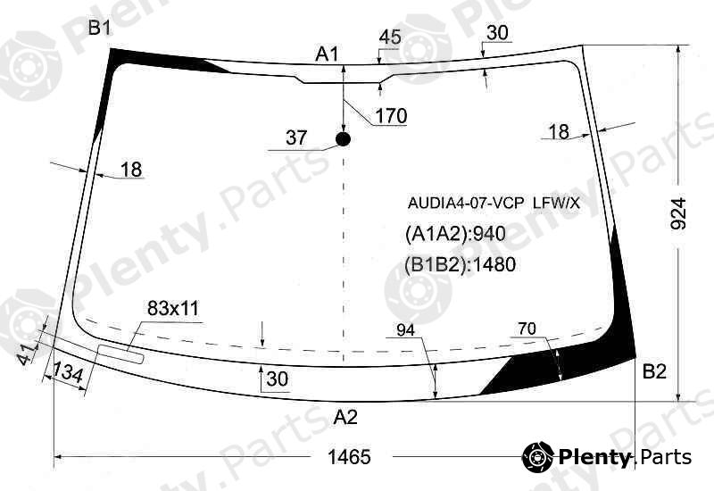  XYG part AUDIA4-07-VCPLFW/X (AUDIA407VCPLFWX) Replacement part