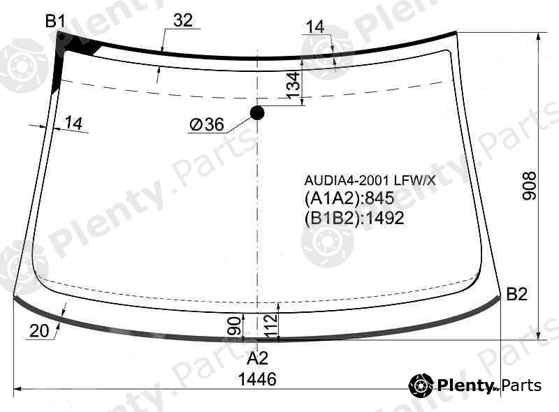  XYG part AUDIA4-2001LFW/X (AUDIA42001LFWX) Replacement part