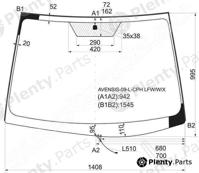  XYG part AVENSIS-09-L-CPHLFW/W/X (AVENSIS09LCPHLFWWX) Replacement part