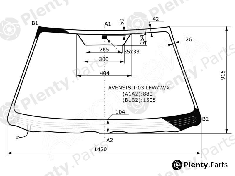  XYG part AVENSISII-03LFW/W/X (AVENSISII03LFWWX) Replacement part