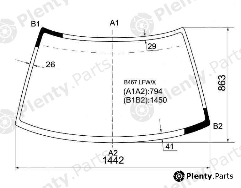  XYG part B467LFW/X (B467LFWX) Replacement part