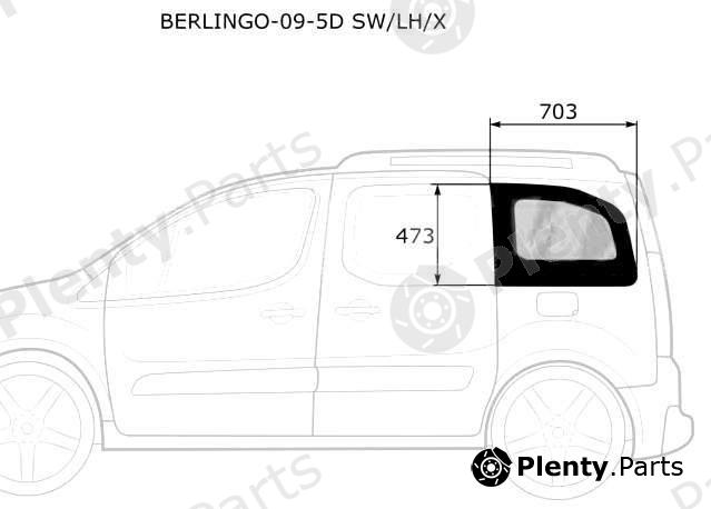  XYG part BERLINGO-09-5DSW/LH/X (BERLINGO095DSWLHX) Replacement part