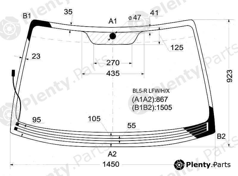  XYG part BL5-RLFW/H/X (BL5RLFWHX) Replacement part