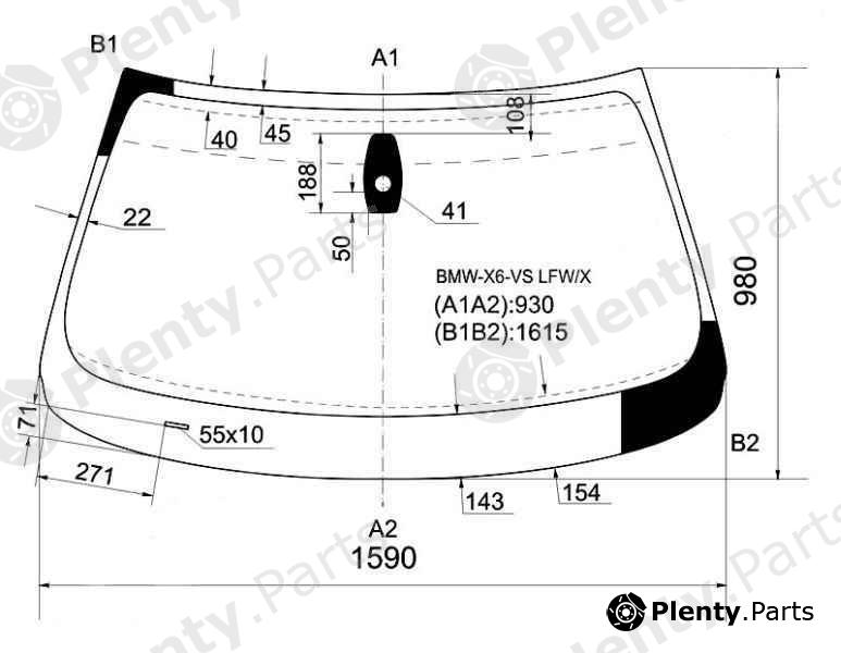  XYG part BMW-X6-VSLFW/X (BMWX6VSLFWX) Replacement part