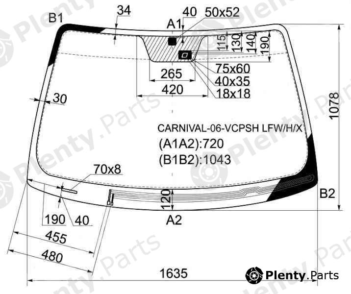  XYG part CARNIVAL-06-VCPSHLFW/H/X (CARNIVAL06VCPSHLFWHX) Replacement part