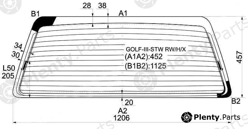  XYG part GOLF-III-STWRW/H/X (GOLFIIISTWRWHX) Replacement part