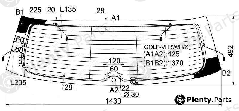 XYG part GOLF-VIRW/H/X (GOLFVIRWHX) Replacement part