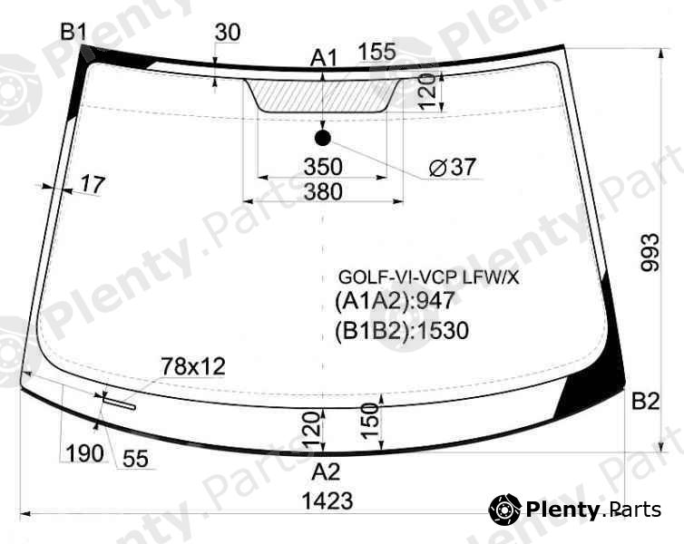  XYG part GOLF-VI-VCPLFW/X (GOLFVIVCPLFWX) Replacement part