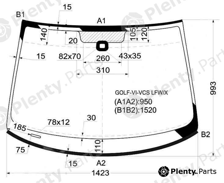 XYG part GOLF-VI-VCSLFW/X (GOLFVIVCSLFWX) Replacement part