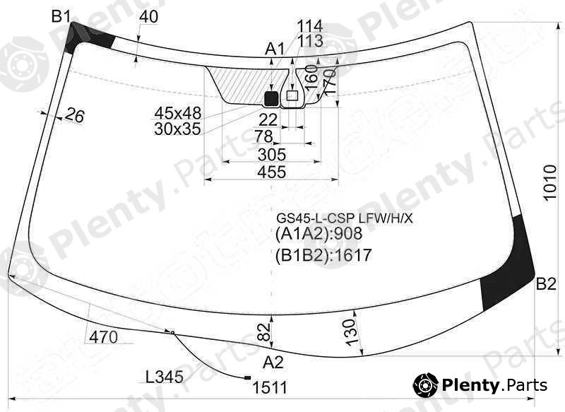  XYG part GS45-L-CSPLFW/H/X (GS45LCSPLFWHX) Replacement part