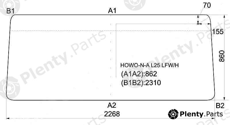  XYG part HOWO-N-AL25LFW/H (HOWONAL25LFWH) Replacement part