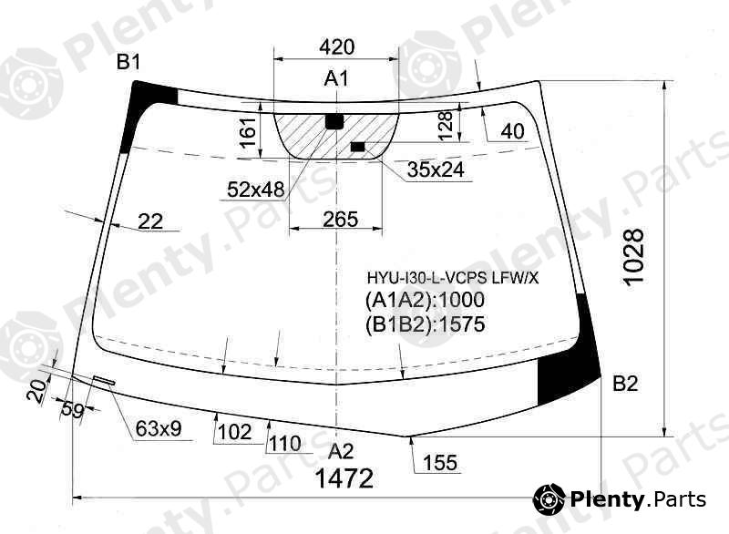  XYG part HYU-I30-L-VCPSLFW/X (HYUI30LVCPSLFWX) Replacement part