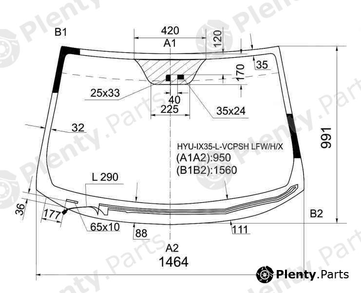  XYG part HYU-IX35-L-VCPSHLFW/H/X (HYUIX35LVCPSHLFWHX) Replacement part