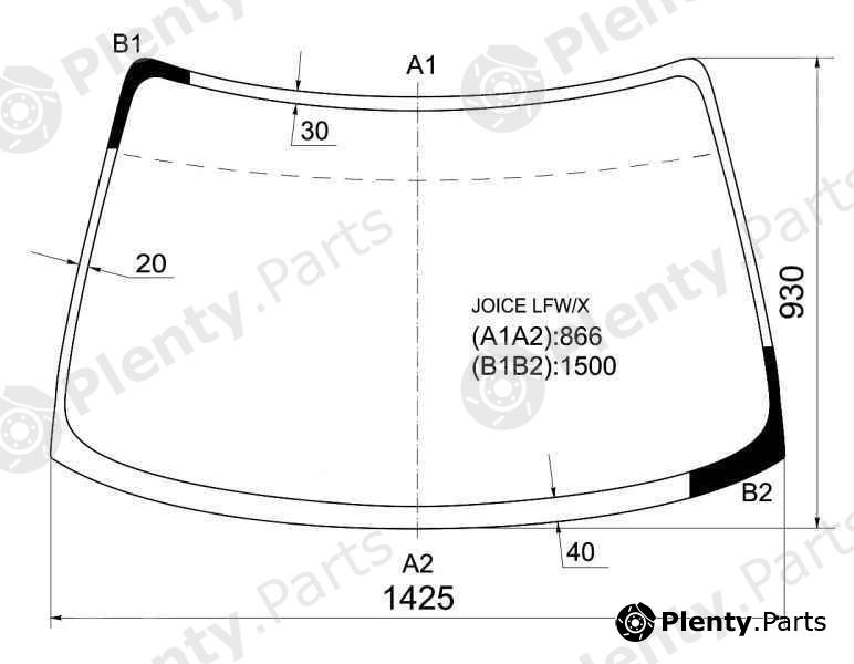  XYG part JOICELFW/X (JOICELFWX) Windshield KIA JOICE WAGON