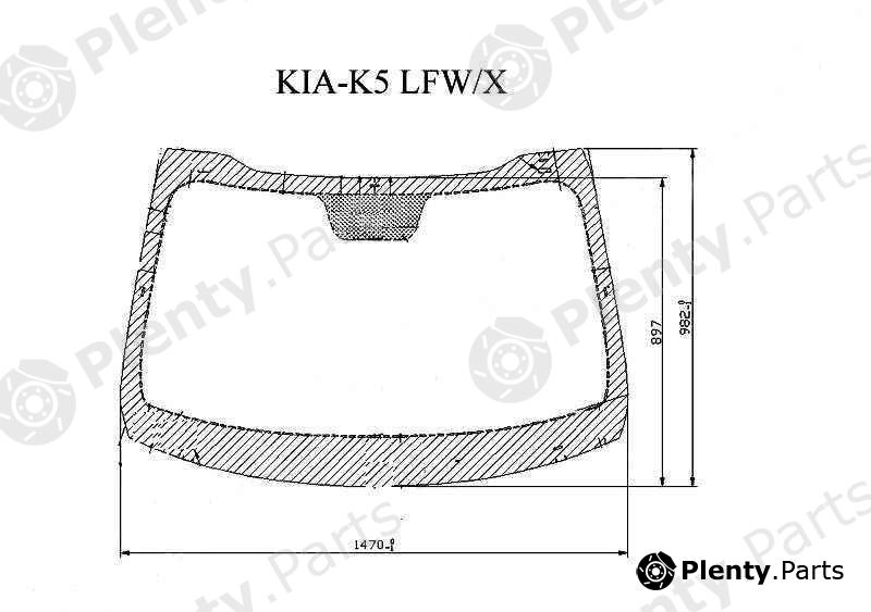  XYG part KIA-K5-VCPLFW/X (KIAK5VCPLFWX) Replacement part