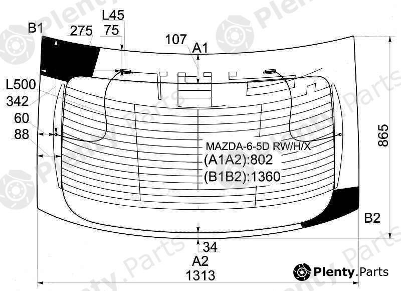  XYG part MAZDA-6-5DRW/H/X (MAZDA65DRWHX) Replacement part
