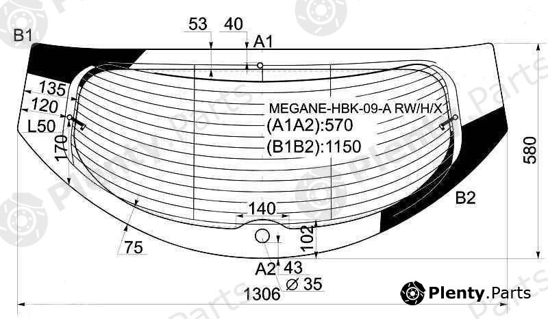  XYG part MEGANE-HBK-09-ARW/H/X (MEGANEHBK09ARWHX) Replacement part