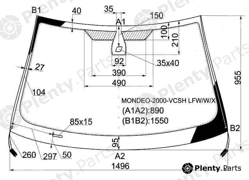  XYG part MONDEO-2000-VCSHLFW/W/X (MONDEO2000VCSHLFWWX) Replacement part