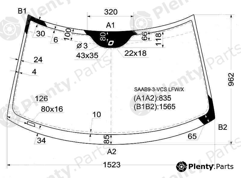 XYG part SAAB9-3-VCSLFW/X (SAAB93VCSLFWX) Replacement part