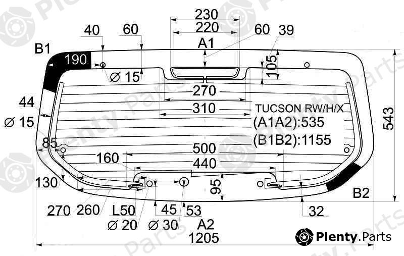  XYG part TUCSONRW/H/X (TUCSONRWHX) Replacement part